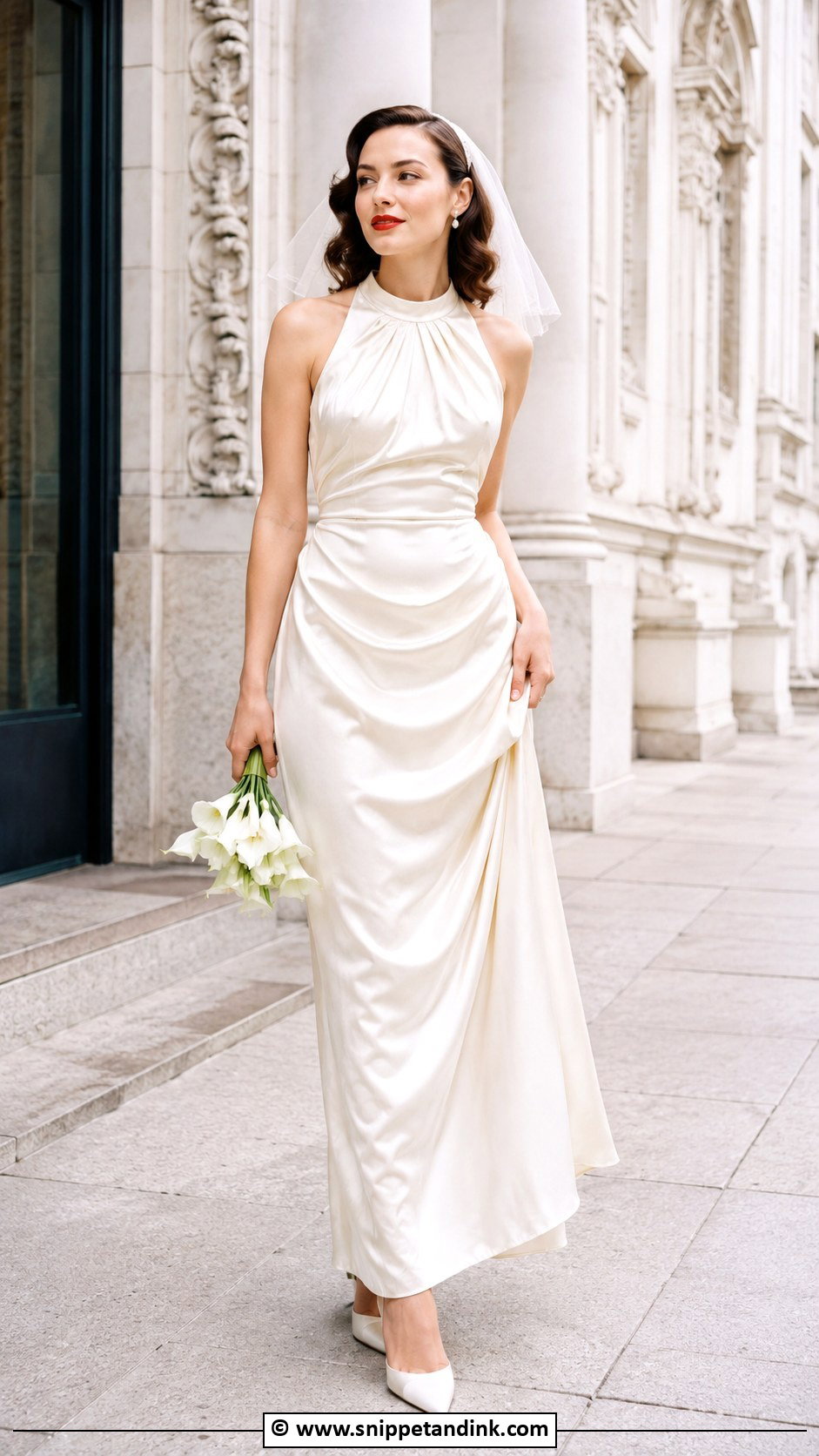 Vintage Halter Neck Wedding Dress - Snippet and Ink - 30 Halter Neck Wedding Dress Ideas