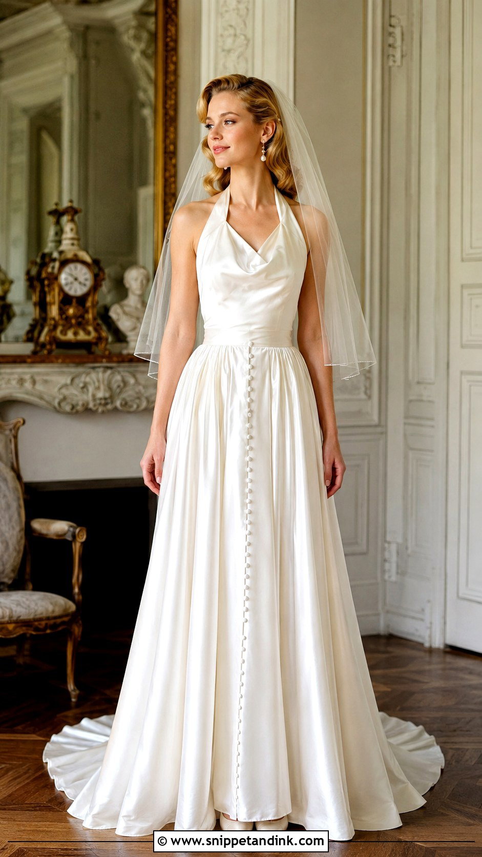 Vintage Halter Neck Wedding Gown - Snippet and Ink - 20 Halter Neck Wedding Gown Ideas