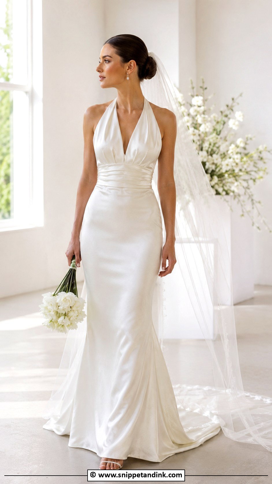 Vintage Halter Wedding Gown - Snippet and Ink - 35 Vintage Wedding Gown Ideas
