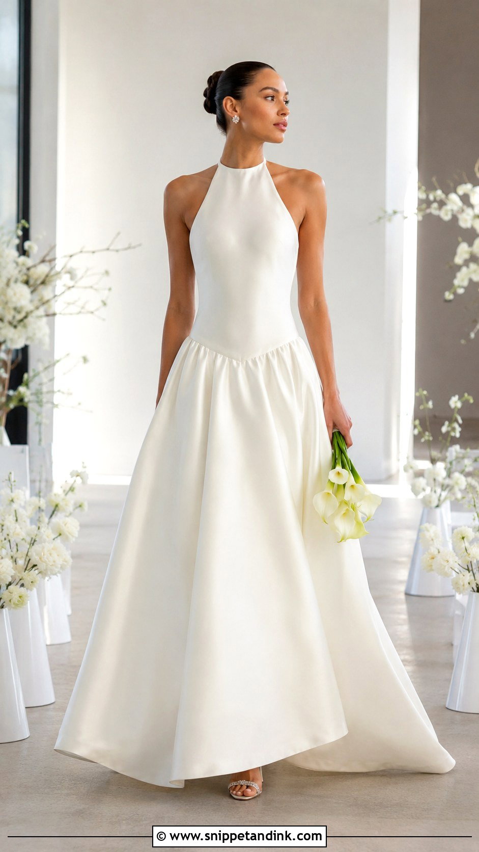 Vintage Halterneck Wedding Dress - Snippet and Ink - 30 Halterneck Wedding Dress Ideas