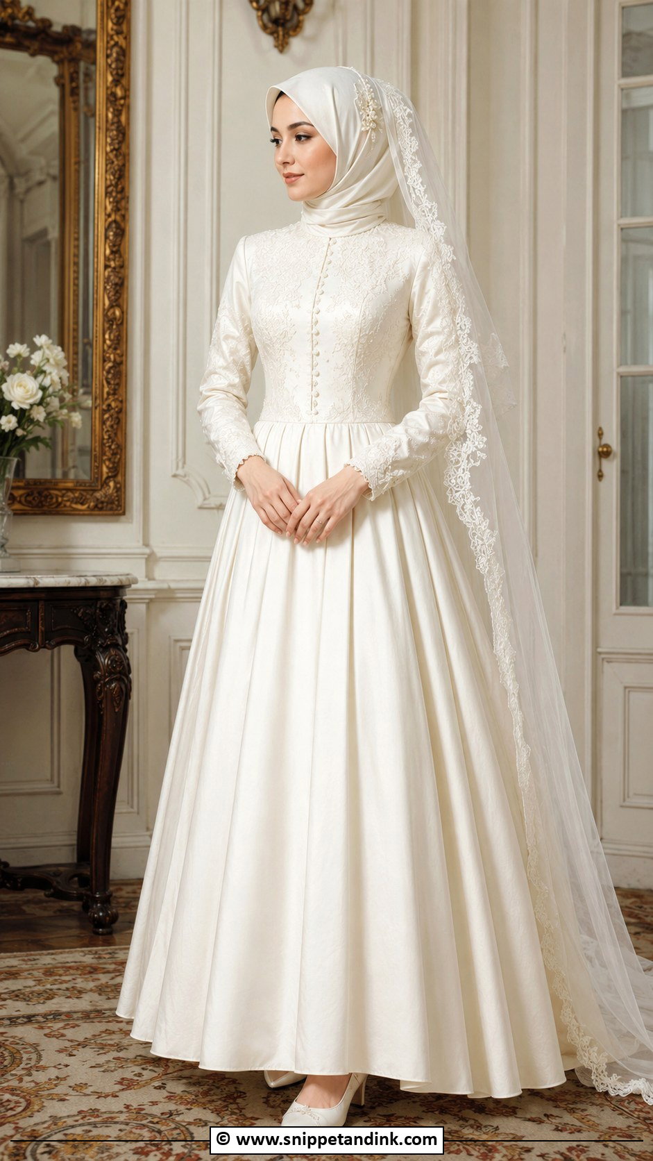 Vintage Hijabi Wedding Dress - Snippet and Ink - 30 Hijabi Wedding Dress Ideas
