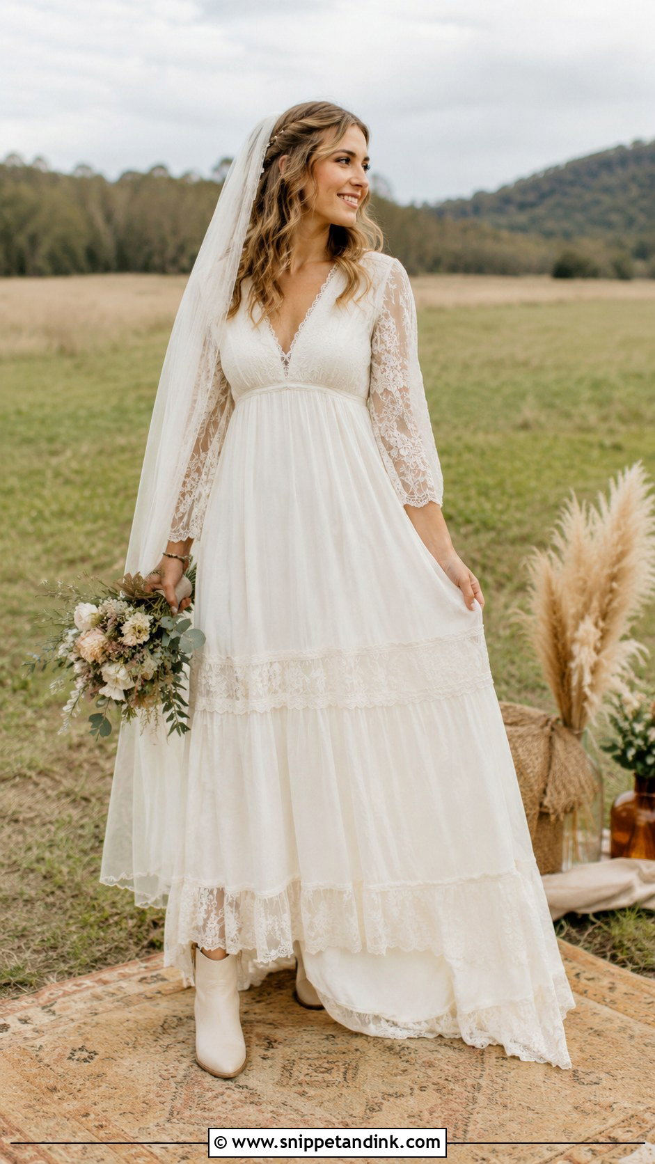 Vintage Hippie Wedding Dress - Snippet and Ink - 30 Hippie Wedding Dress Ideas