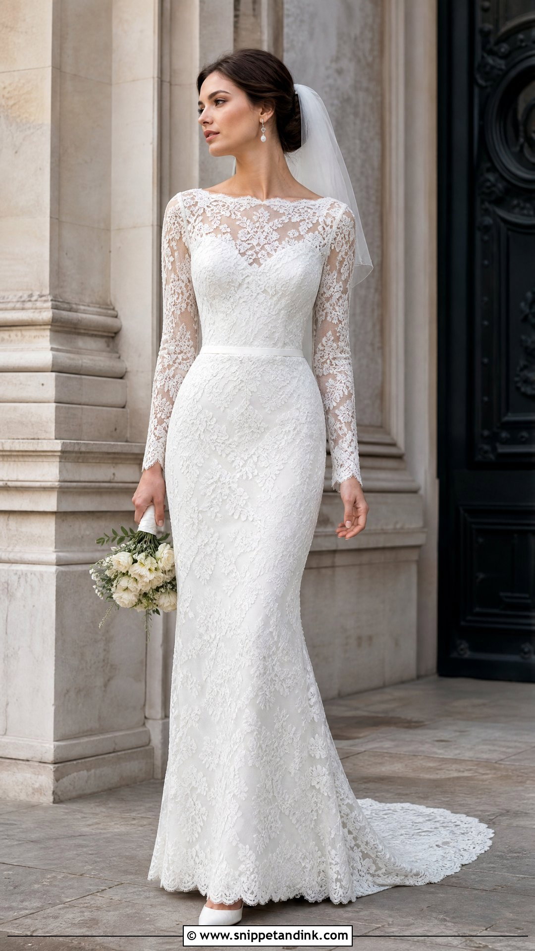 Vintage Illusion Sleeve Wedding Dress - Snippet and Ink - 20 Illusion Sleeve Wedding Dress Ideas