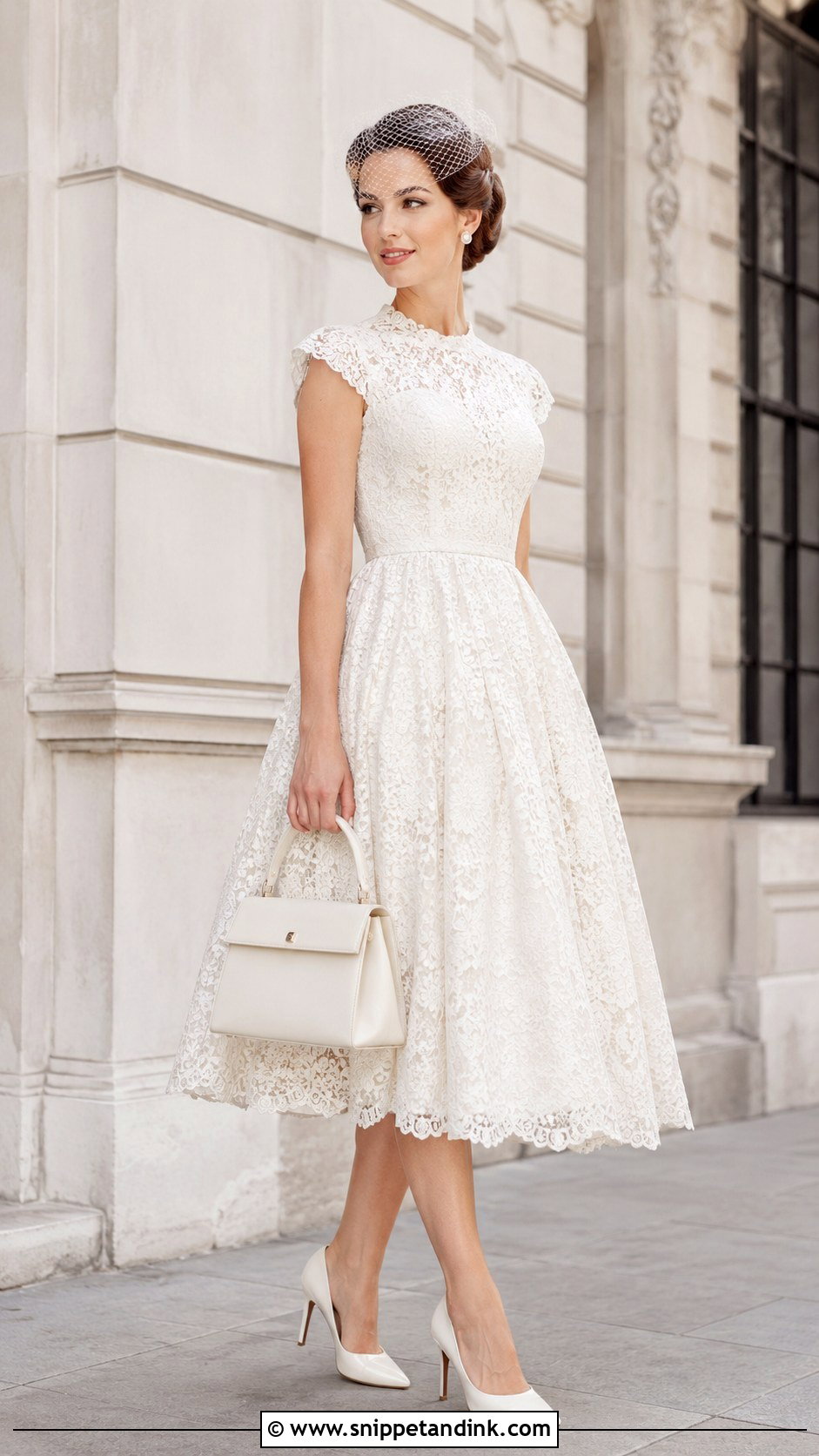 Vintage Inspired Elopement Wedding Dress - Snippet and Ink - 30 Elopement Wedding Dresses