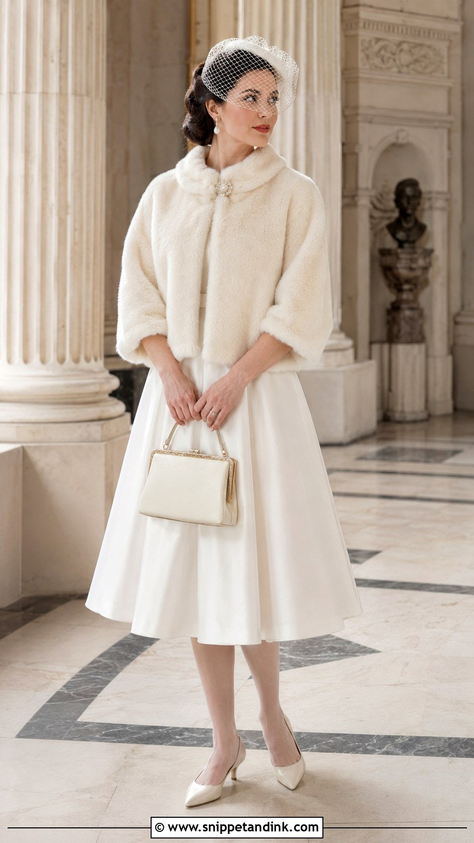 Vintage Inspired Faux Fur Wedding Coat - Snippet and Ink - 20 Winter Wedding Coat Ideas