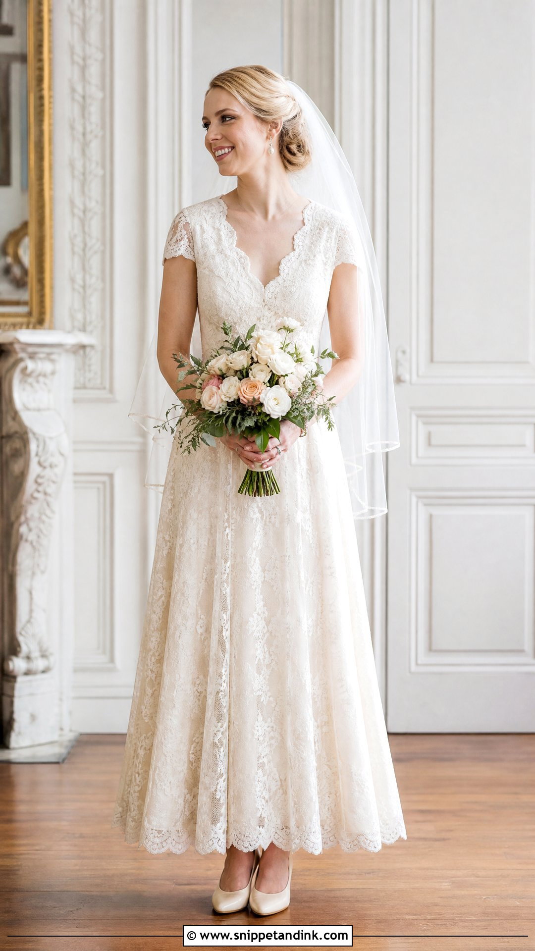 Vintage Inspired Lace Wedding Dress - Snippet and Ink - 20 Sewing Wedding Dress Ideas