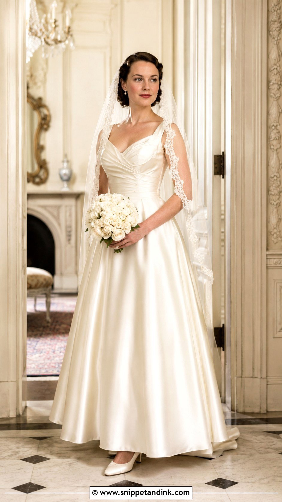 Vintage Inspired Satin Bridal Dress - Snippet and Ink - 20 Bridal Dress Inspo Ideas