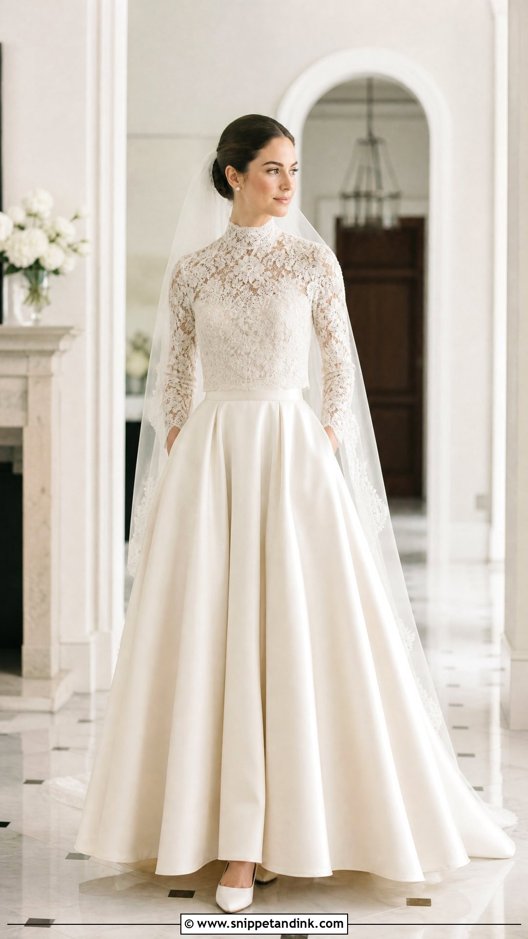 Vintage Inspired Two Piece Wedding Dress - Snippet and Ink - 25 Old Fashioned Wedding Dress Ideas