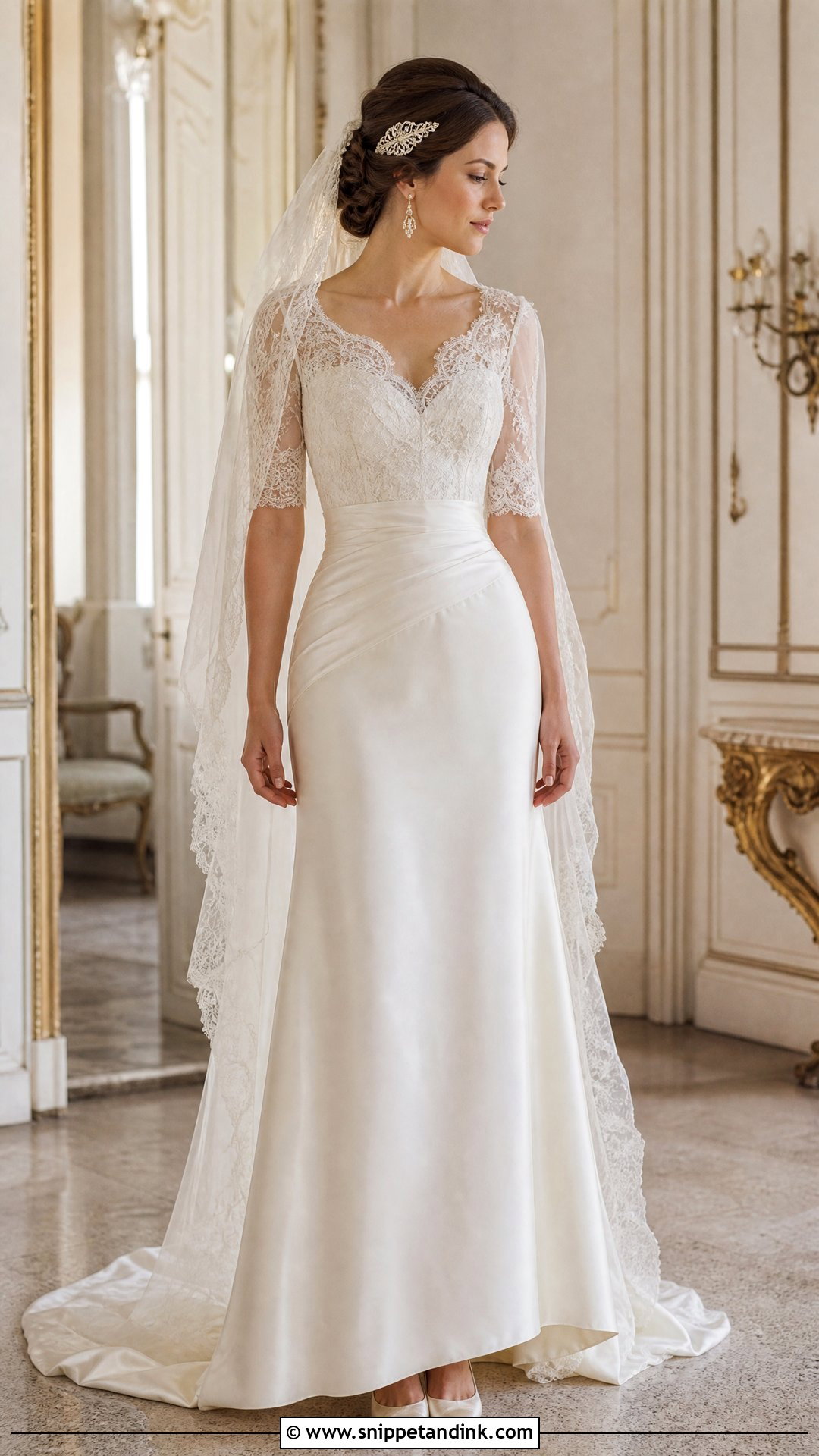Vintage Inspired Wedding Dress With Antique Jewelry - Snippet and Ink - 20 Most Expensive Wedding Dress Ideas