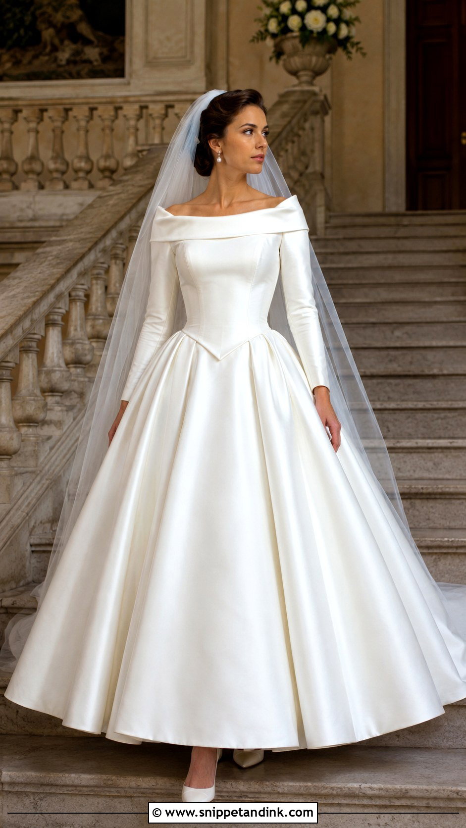 Vintage Italian Basque Waist Wedding Dress - Snippet and Ink - 25 Vintage Italian Wedding Dress Ideas