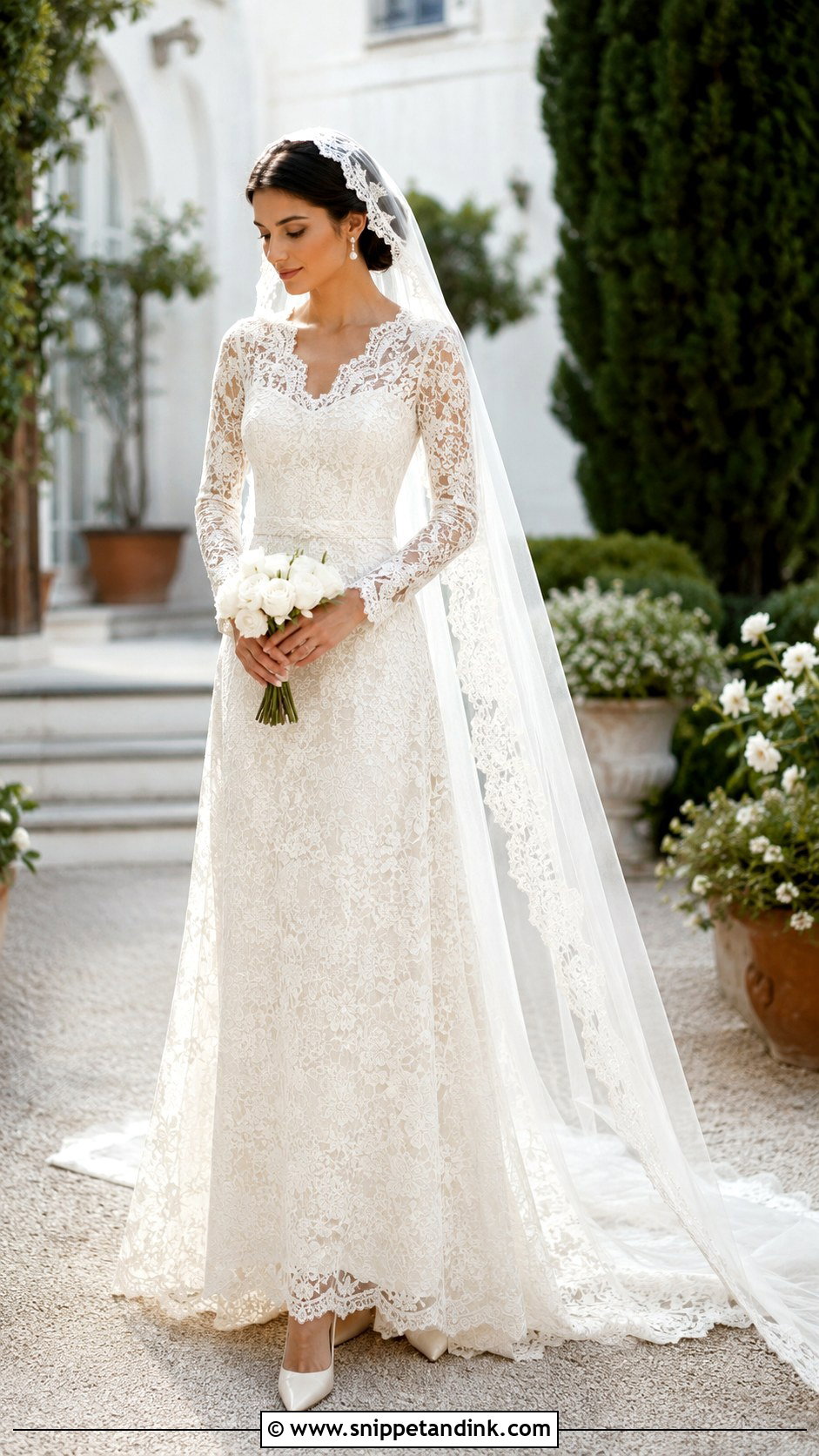 Vintage Italian Lace Wedding Dress - Snippet and Ink - 25 Vintage Italian Wedding Dress Ideas