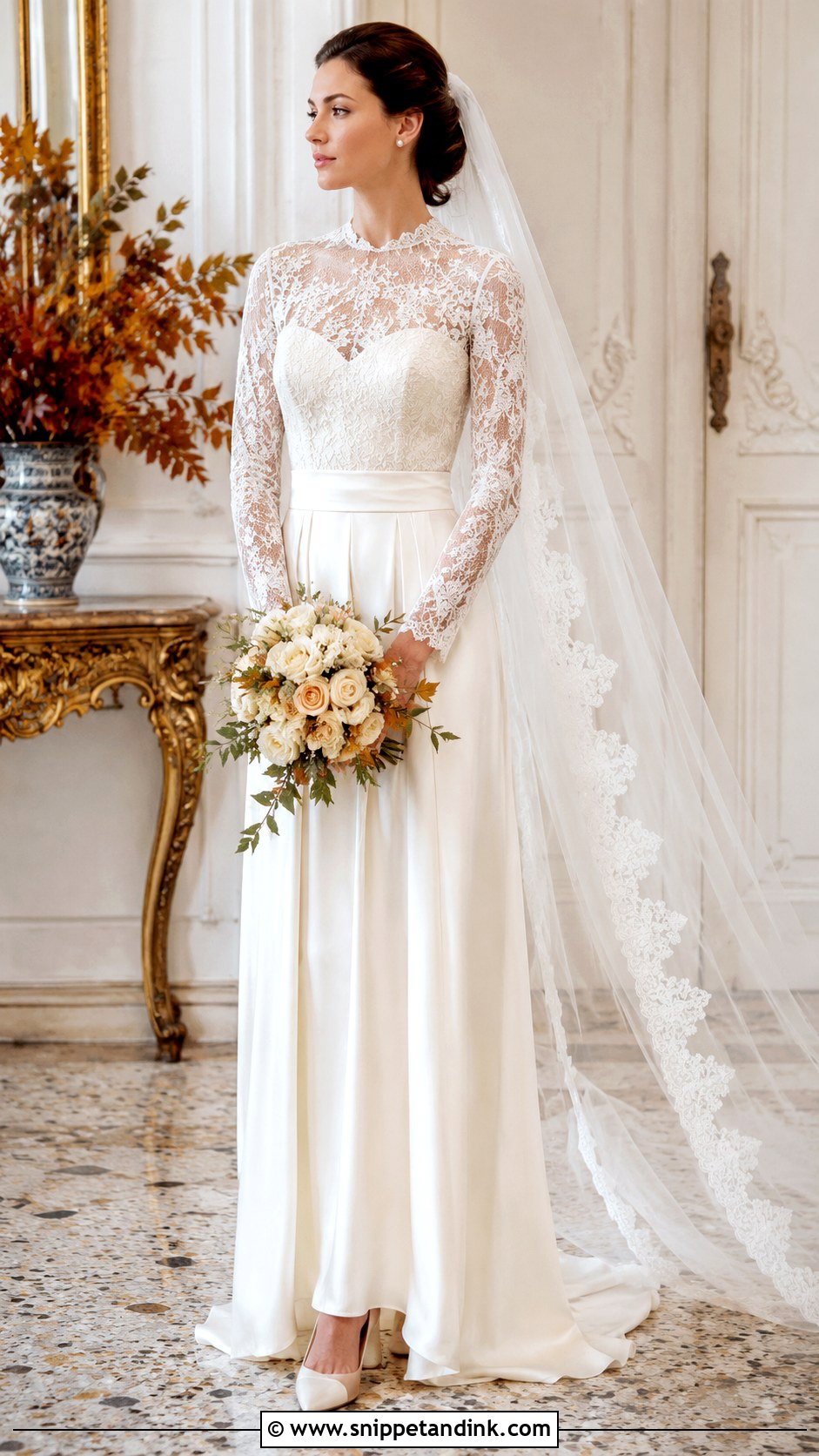 Vintage Italian Long Sleeve Wedding Dress - Snippet and Ink - 25 Vintage Italian Wedding Dress Ideas