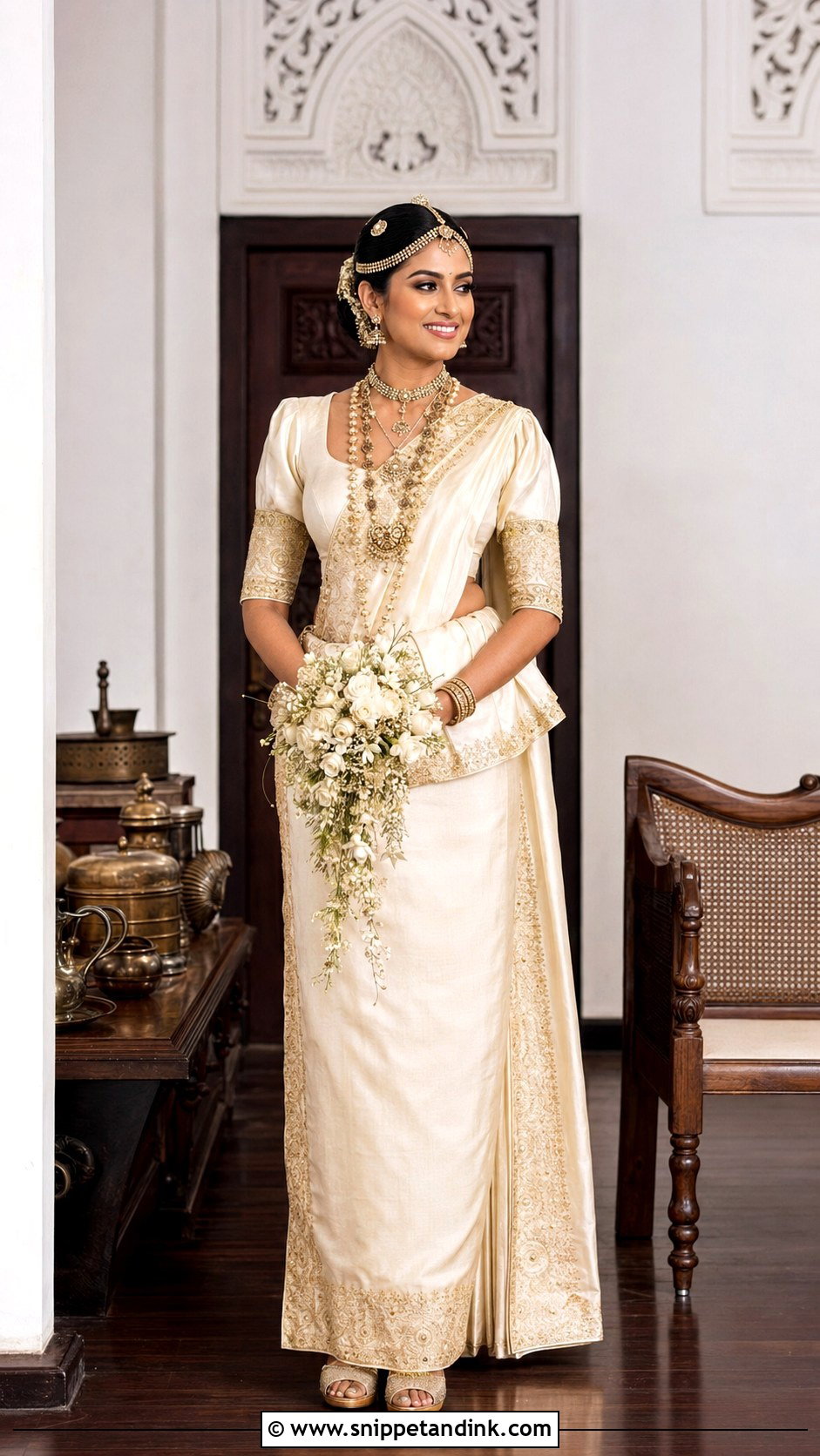 Vintage Kandyan Bride With Heirloom Jewelry - Snippet and Ink - 20 Kandian Bride Ideas