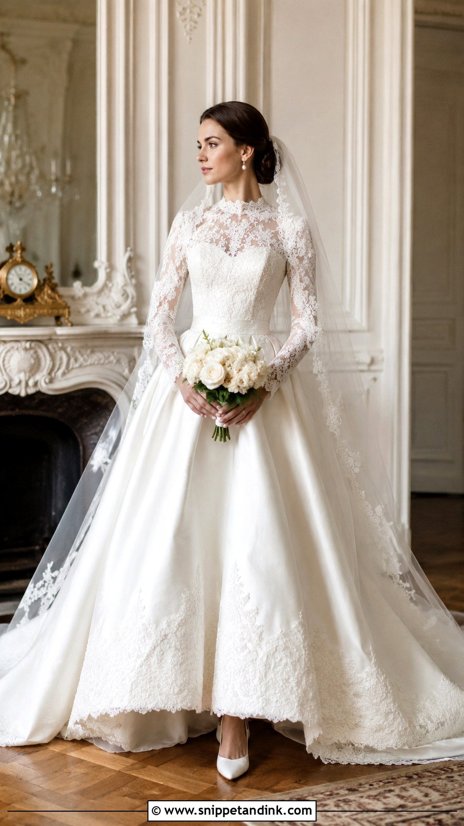 Vintage Lace Ball Gown Wedding Dress - Snippet and Ink - 20 Big Ball Gown Wedding Dress Ideas