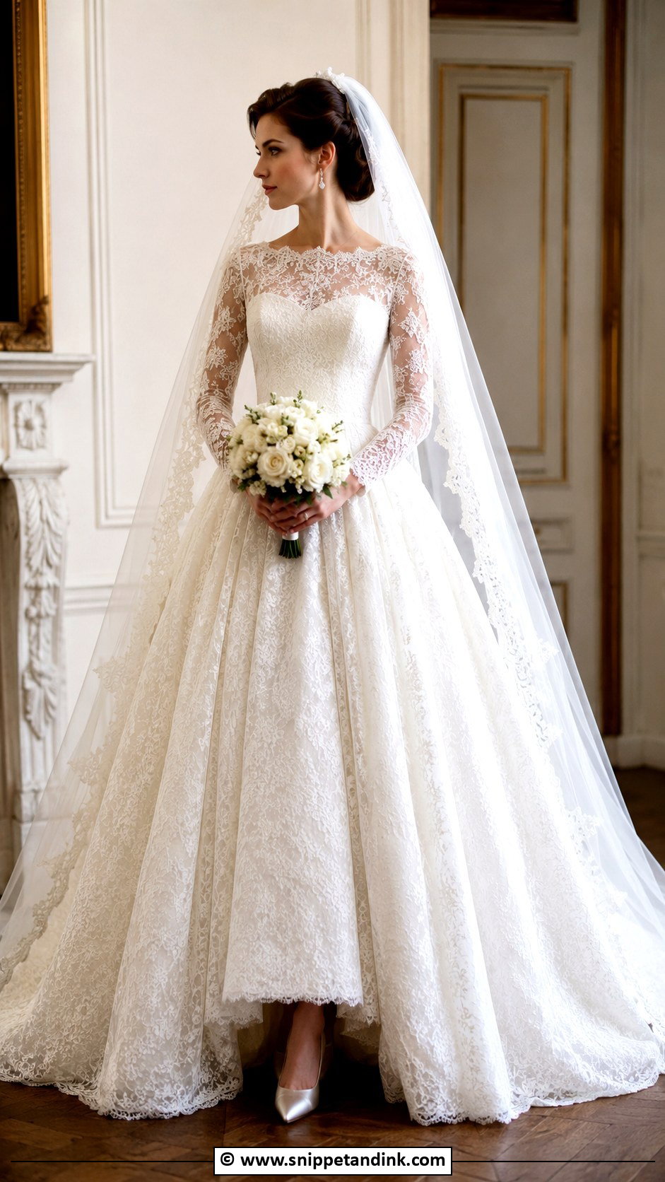 Vintage Lace Ball Gown - Snippet and Ink - 25 Vintage Wedding Gowns