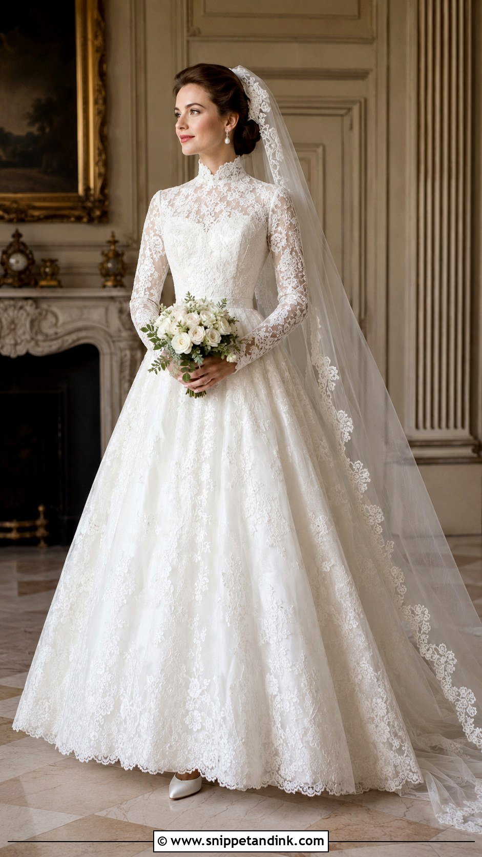 Vintage Lace Ballgown Wedding Dress - Snippet and Ink - 25 Wedding Dresses Lace Ballgown