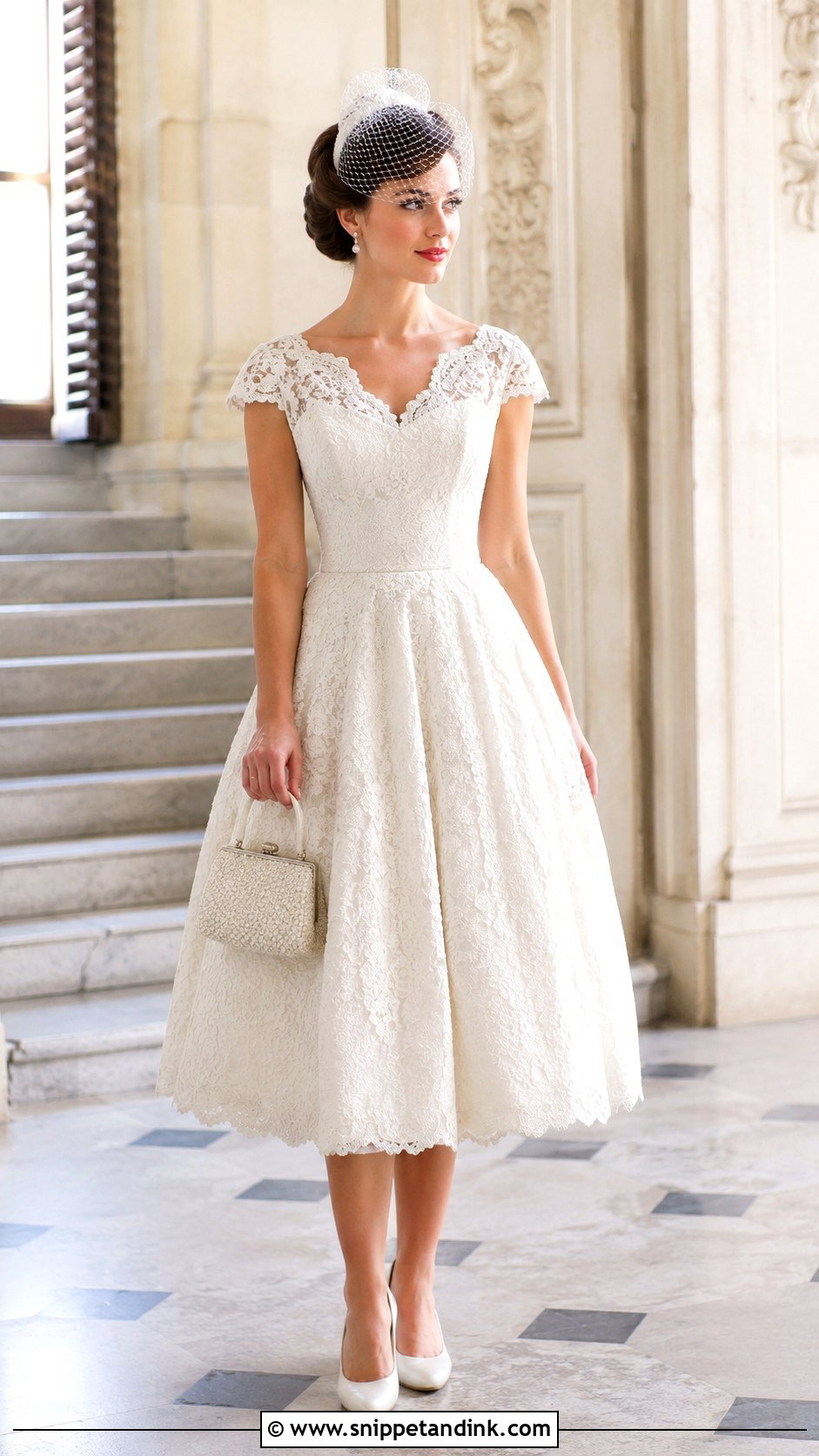 Vintage Lace Cap Sleeve Wedding Dress - Snippet and Ink - 20 Lace Cap Sleeve Wedding Dress Ideas