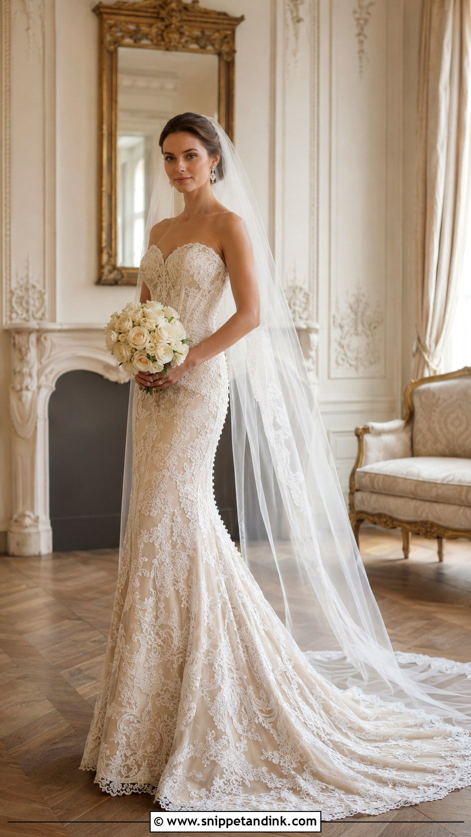 Vintage Lace Fitted Wedding Dress - Snippet and Ink - 20 Fitted Strapless Lace Wedding Dress Ideas