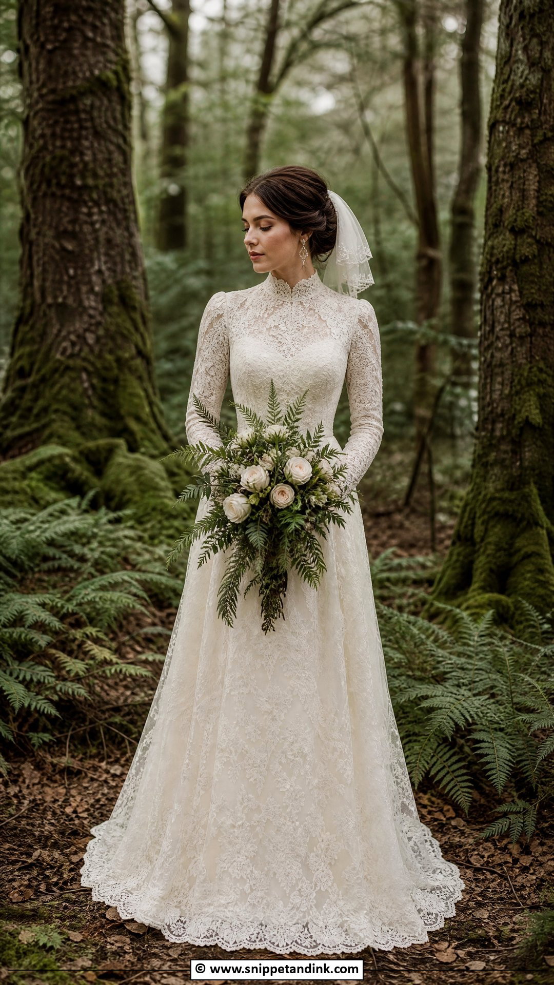 Vintage Lace Forest Wedding Dress - Snippet and Ink - 35 Forest Wedding Dress Ideas