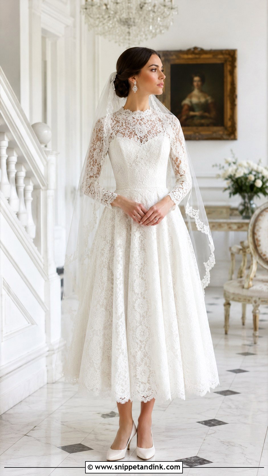 Vintage Lace Long Sleeve Bride Outfit - Snippet and Ink - 20 2024 Bride Ideas