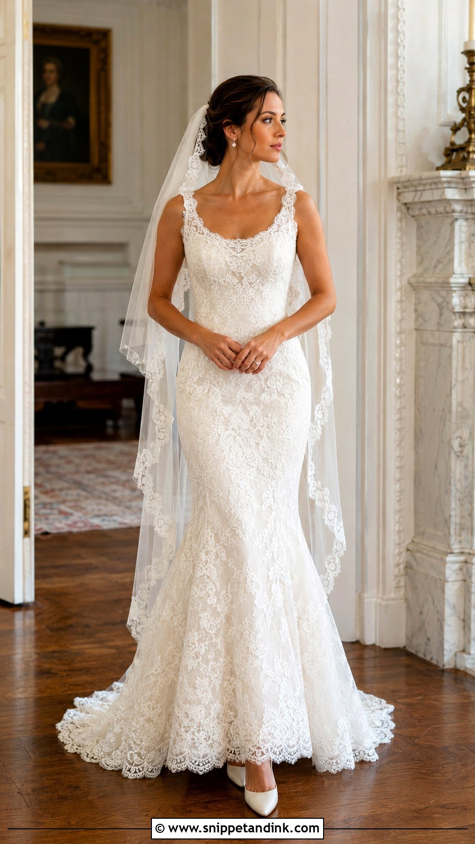 Vintage Lace Mermaid Wedding Dress - Snippet and Ink - 20 Mermaid Trumpet Wedding Dress Ideas