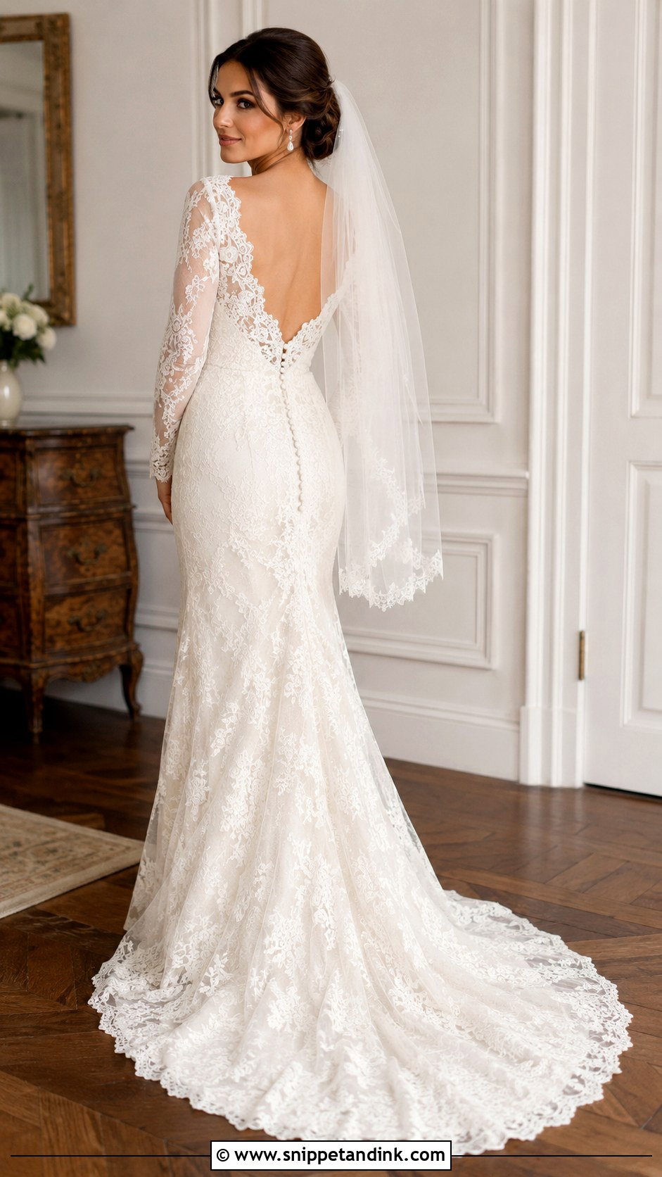 Vintage Lace Mermaid Wedding Dress - Snippet and Ink - 30 Lace Mermaid Wedding Dress Ideas