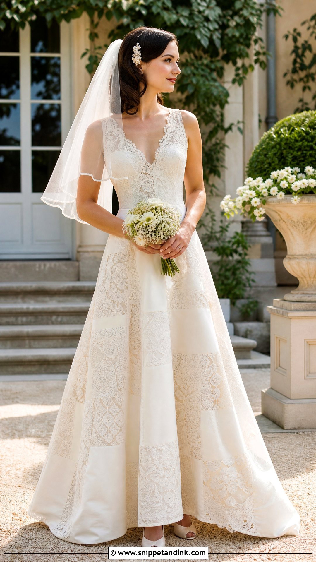 Vintage Lace Patchwork Wedding Dress - Snippet and Ink - 25 Handmade Wedding Dress Ideas