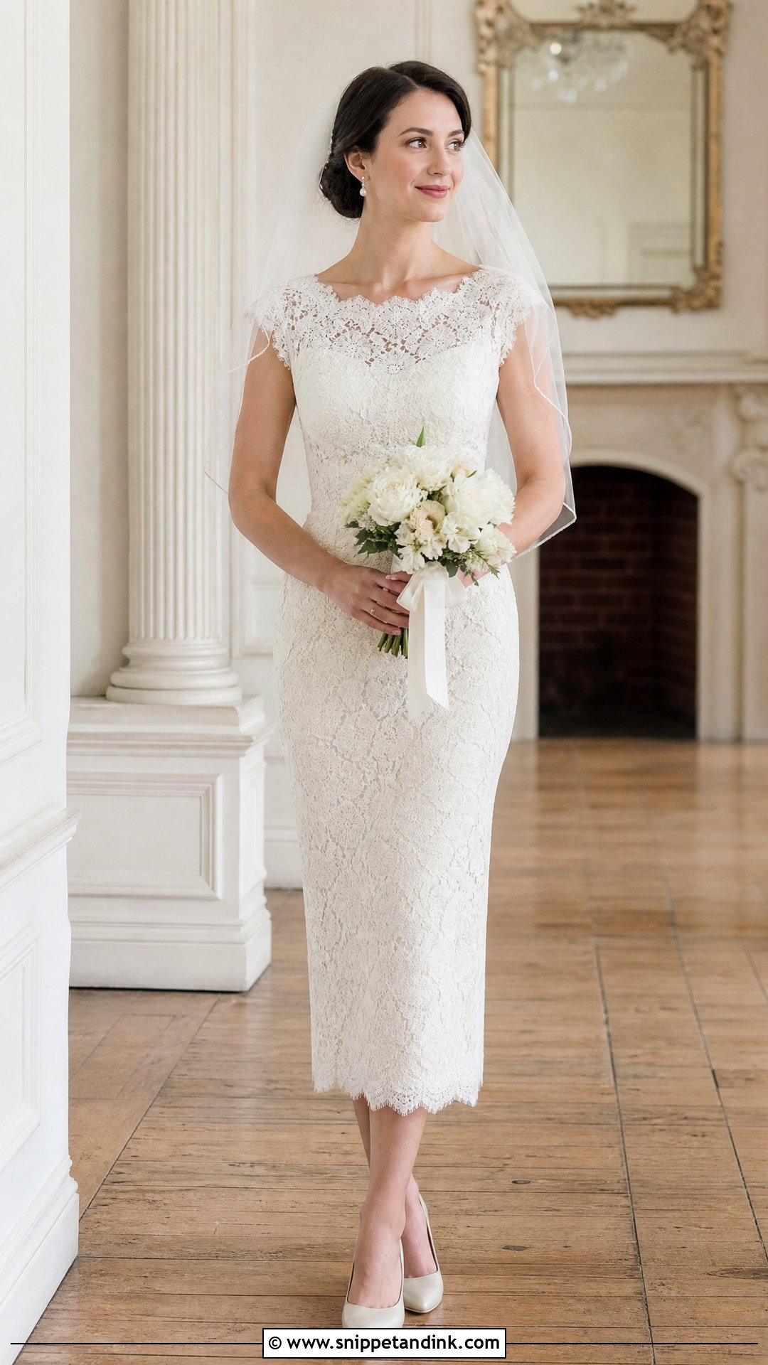 Vintage Lace Sheath Wedding Dress - Snippet and Ink - 20 Lace Sheath Wedding Dress Ideas