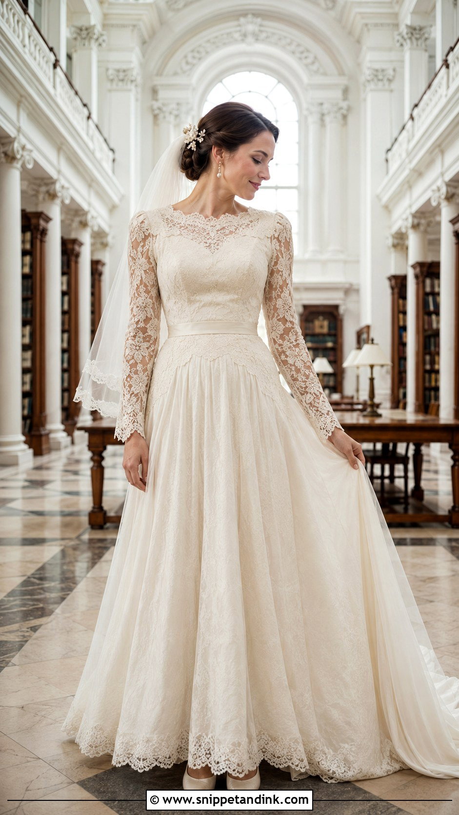 Vintage Lace Sleeve Wedding Dress - Snippet and Ink - 20 Ethereal Wedding Dress with Sleeves