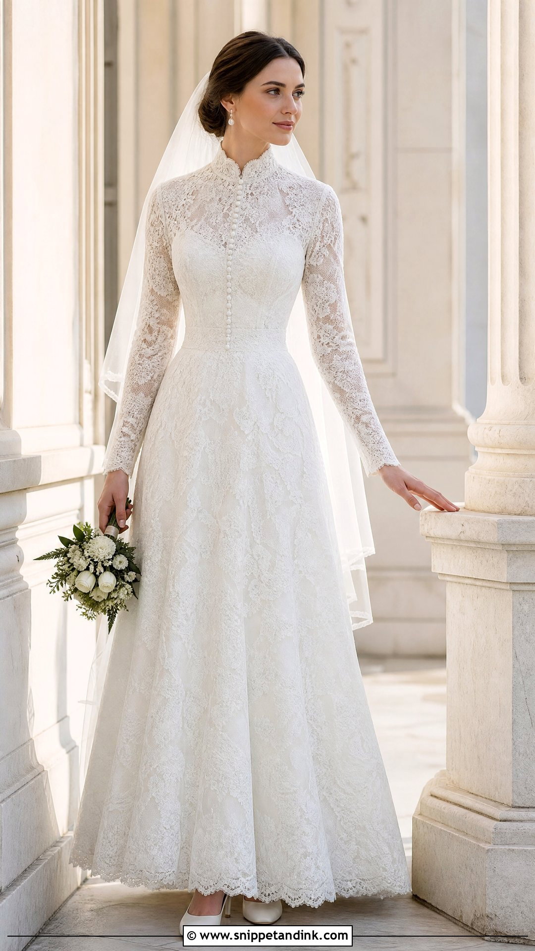 Vintage Lace Temple Wedding Dress - Snippet and Ink - 20 Temple Wedding Dresses