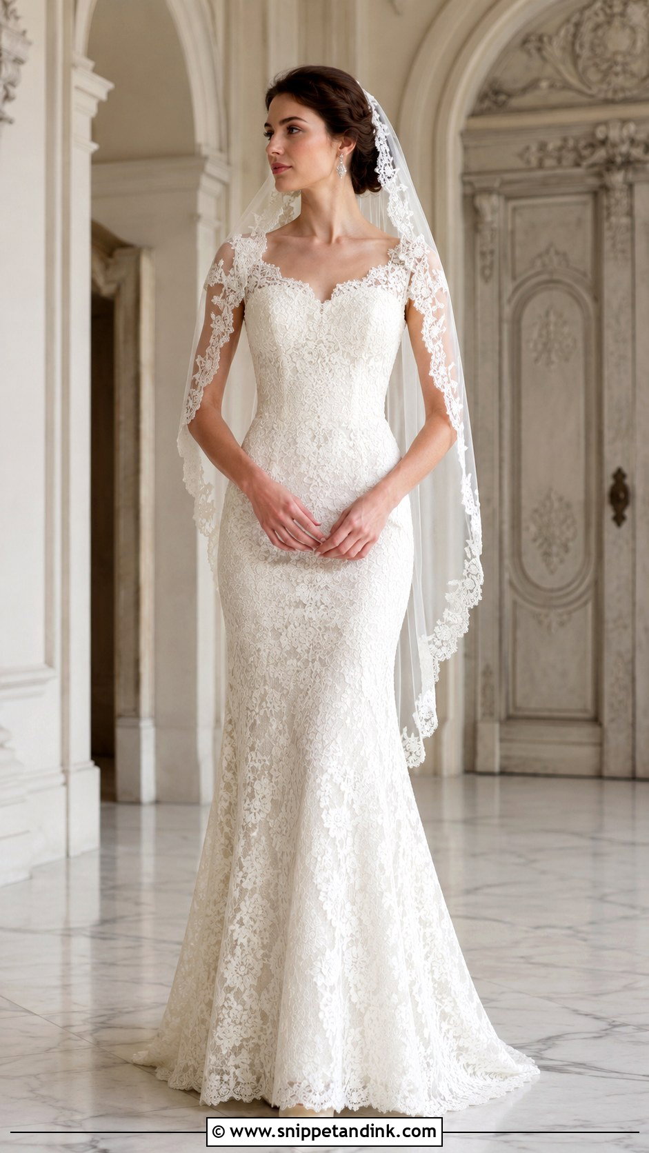 Vintage Lace Trumpet Wedding Dress - Snippet and Ink - 20 Lace Trumpet Wedding Dress Ideas