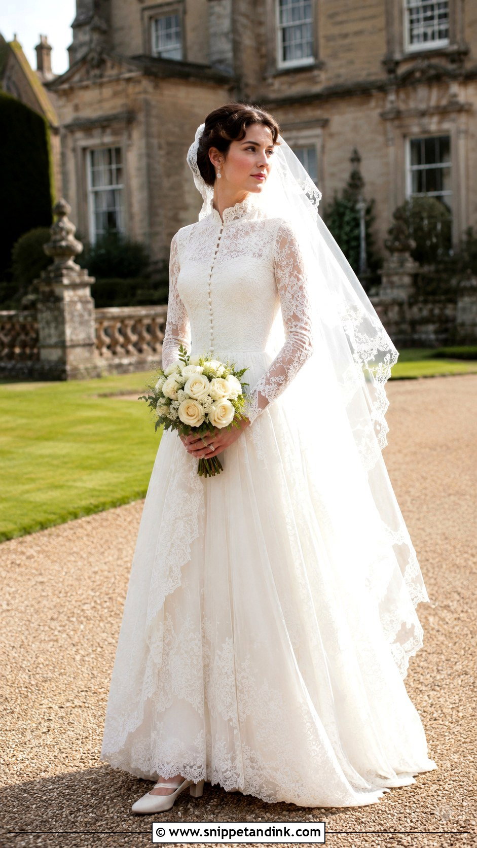 Vintage Lace Wedding Dress - Snippet and Ink - 20 Francesca Bridgerton Wedding Dress Ideas