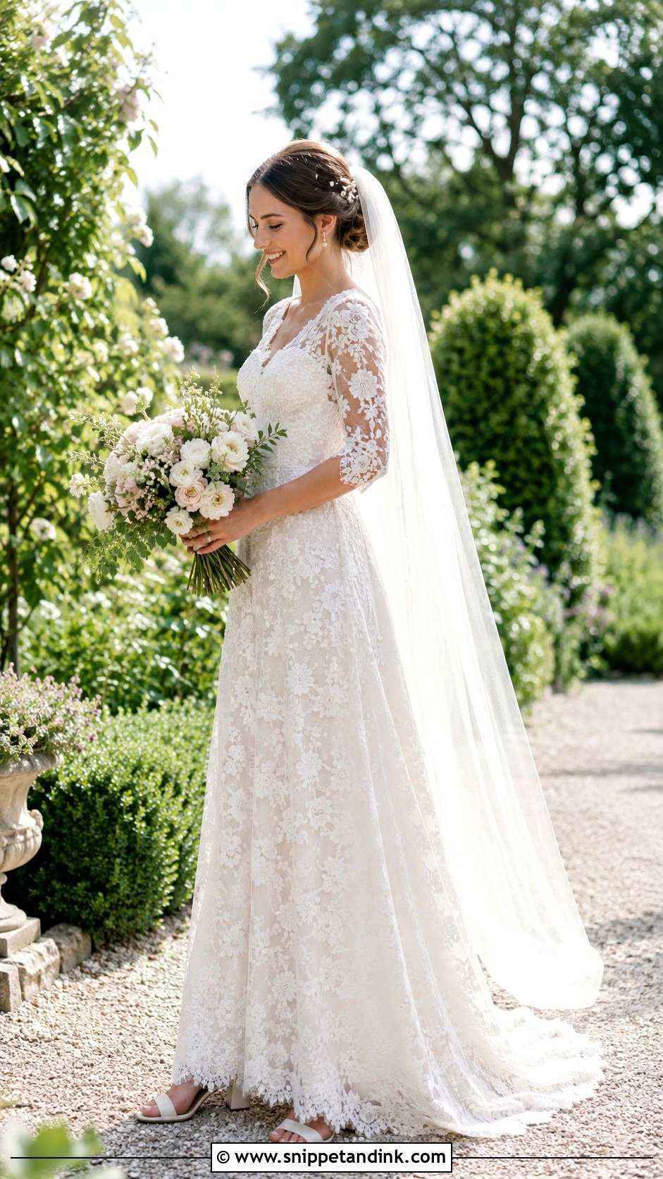 Vintage Lace Wedding Dress For Garden Wedding - Snippet and Ink - 30 Vintage Lace Wedding Dress Ideas
