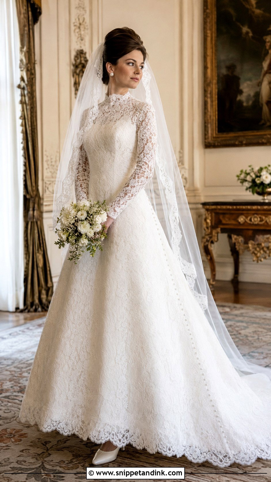 Vintage Lace Wedding Gown - Snippet and Ink - 25 Lace Wedding Gowns