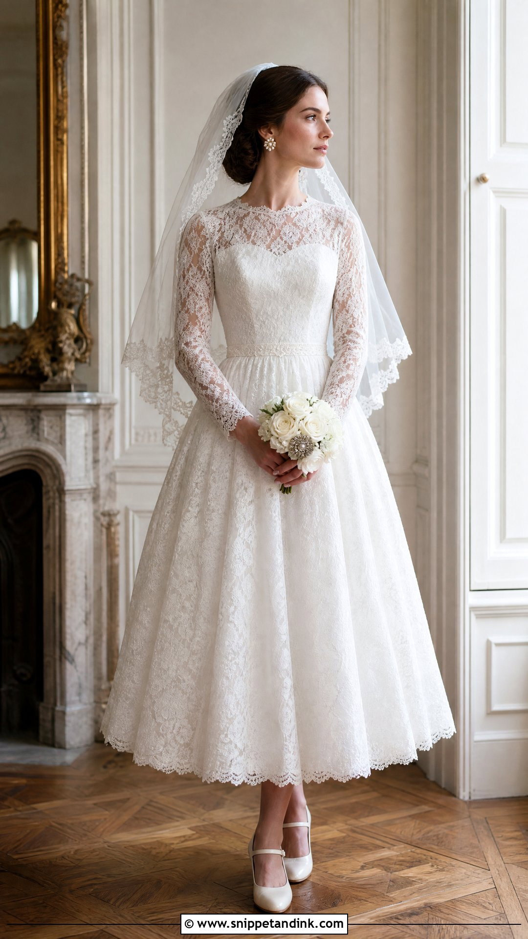 Vintage Lace White Wedding Gown - Snippet and Ink - 20 White Wedding Gown Christian Brides Ideas