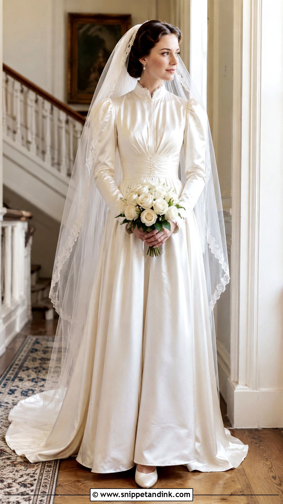 Vintage Long Puff Sleeve Wedding Dress - Snippet and Ink - 20 Long Puff Sleeve Wedding Dress Ideas