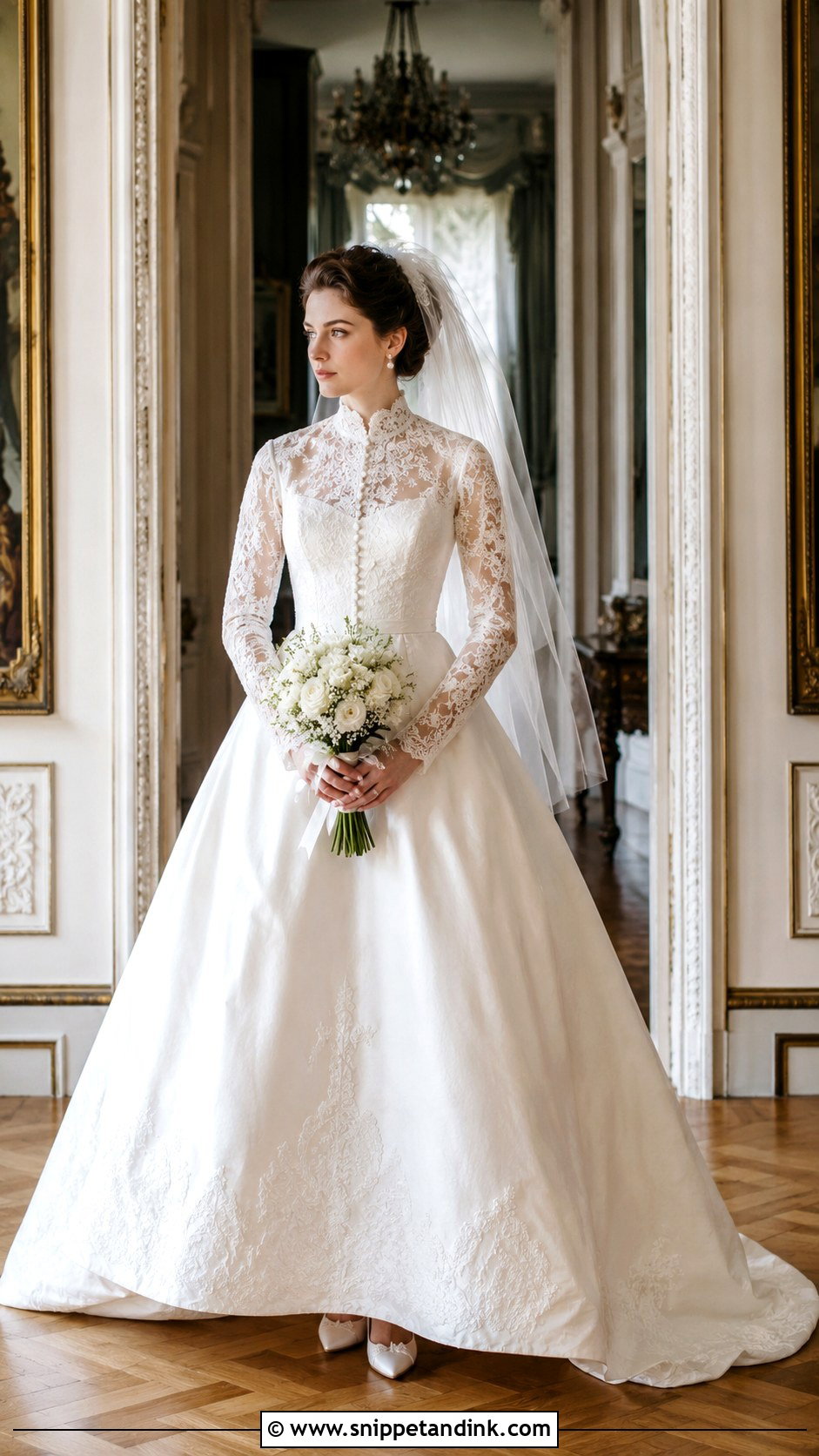 Vintage Long Sleeve Ball Gown Wedding Dress - Snippet and Ink - 25 Long Sleeve Ball Gown Wedding Dress Ideas