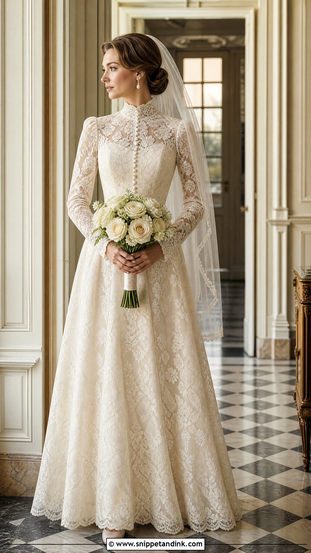 Vintage Long Sleeve Bridal Dress - Snippet and Ink - 20 Bridal Dress Long Sleeve Ideas