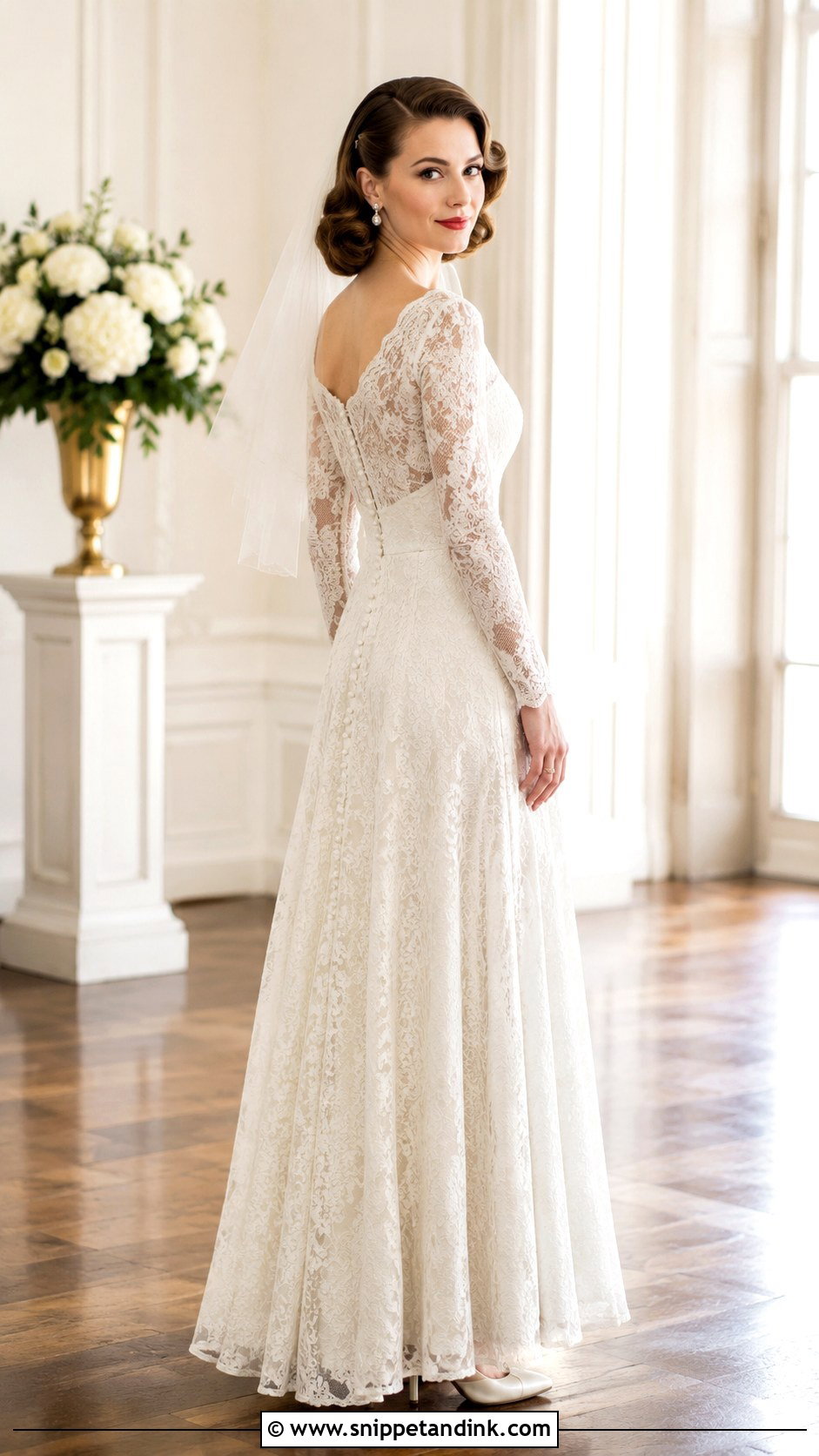 Vintage Long Sleeve Lace Wedding Dress - Snippet and Ink - 20 Dantel Wedding Dress Long Sleeve Ideas