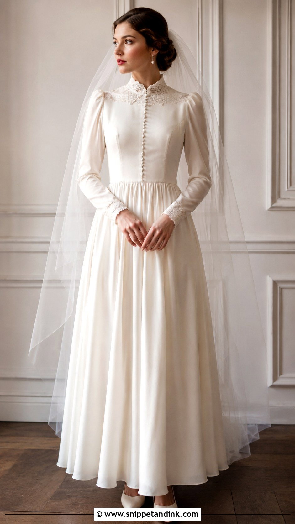 Vintage Long Sleeve Wedding Dress - Snippet and Ink - 25 Wedding Dresses with Long Sleeves