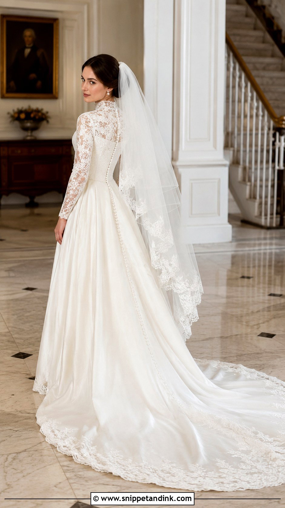 Vintage Long Train Wedding Dress - Snippet and Ink - 25 Long Train Wedding Dresses