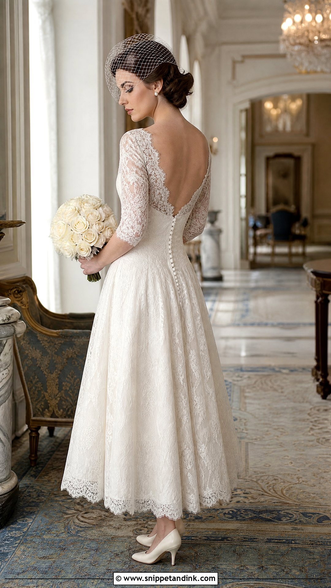 Vintage Low Back Lace Wedding Dress - Snippet and Ink - 20 Low Back Lace Wedding Dress Ideas