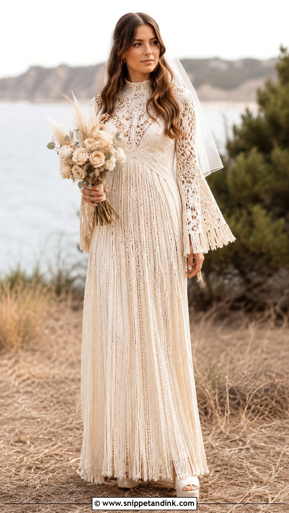 Vintage Macrame Wedding Dress - Snippet and Ink - 20 Macrame Wedding Dress Ideas