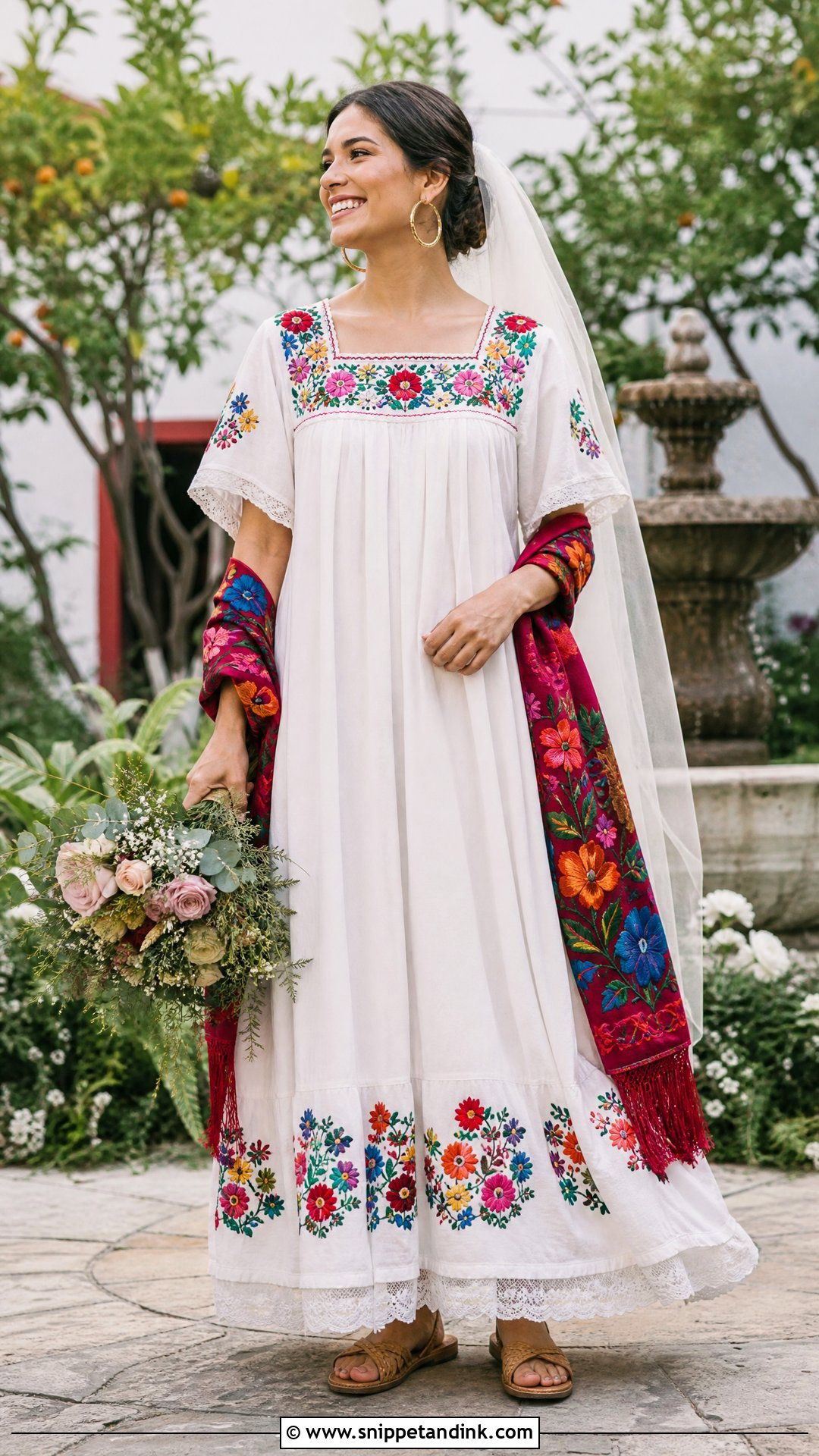 Vintage Mexican Embroidered Wedding Dress - Snippet and Ink - 25 Vintage Mexican Wedding Dress Ideas