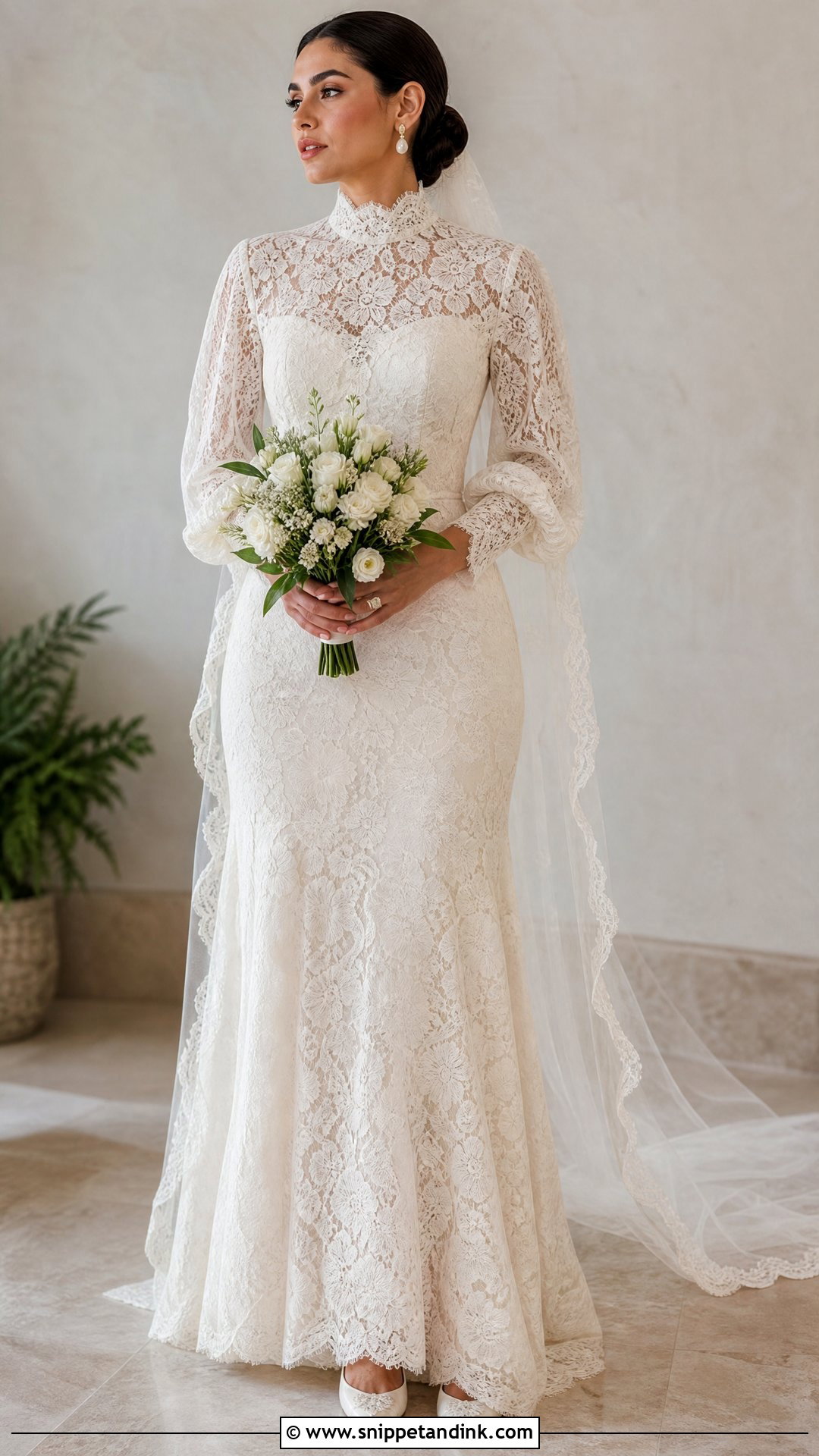 Vintage Mexican High Neck Wedding Dress - Snippet and Ink - 25 Vintage Mexican Wedding Dress Ideas
