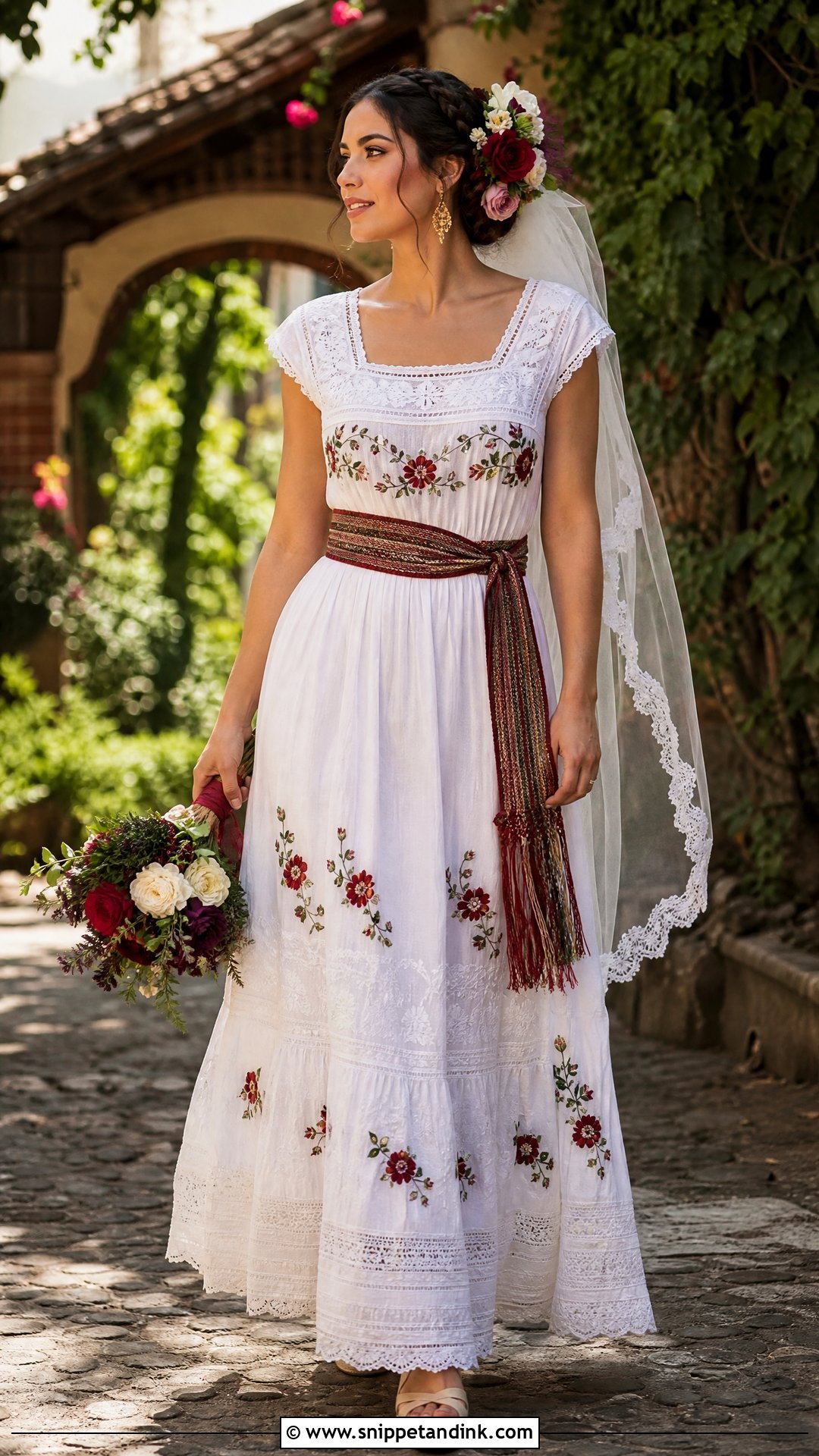 Vintage Mexican Maxi Wedding Dress - Snippet and Ink - 25 Vintage Mexican Wedding Dress Ideas