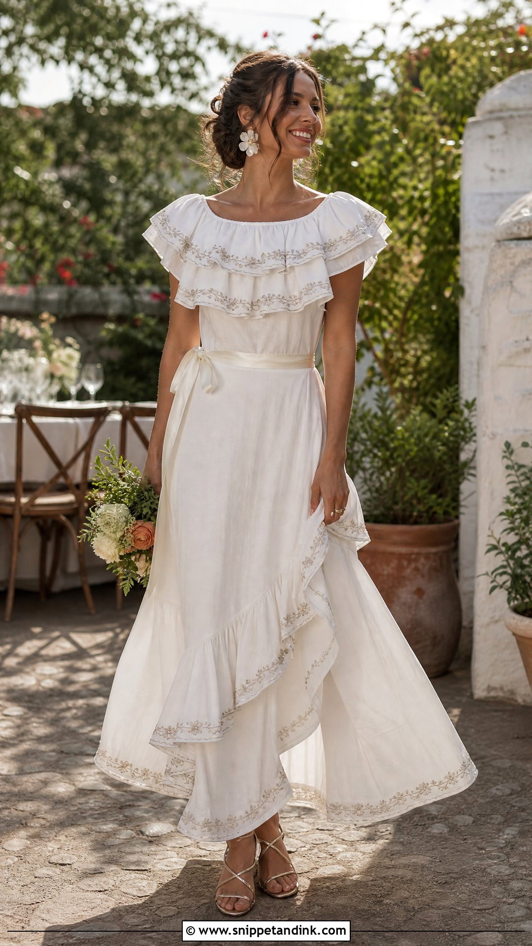 Vintage Mexican Ruffle Wedding Dress - Snippet and Ink - 25 Vintage Mexican Wedding Dress Ideas
