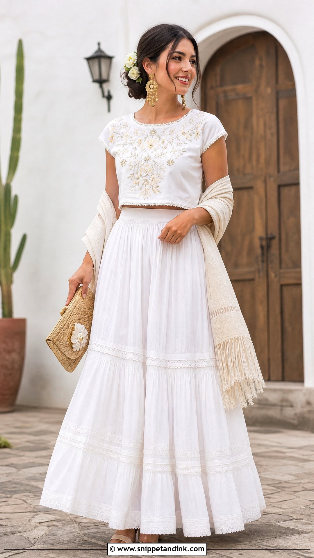Vintage Mexican Two Piece Wedding Dress - Snippet and Ink - 25 Vintage Mexican Wedding Dress Ideas