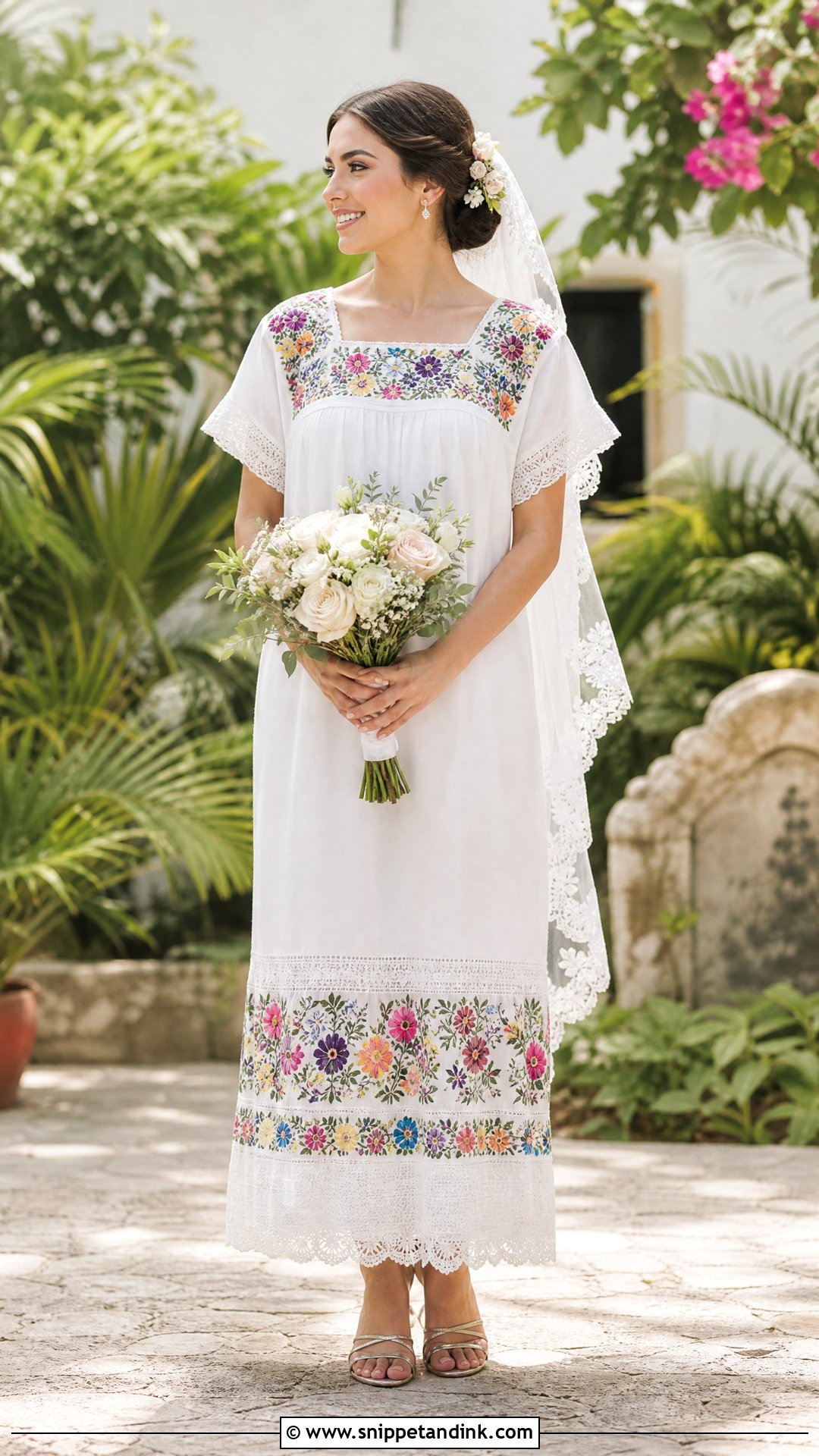 Vintage Mexican Yucatan Wedding Dress - Snippet and Ink - 25 Vintage Mexican Wedding Dress Ideas
