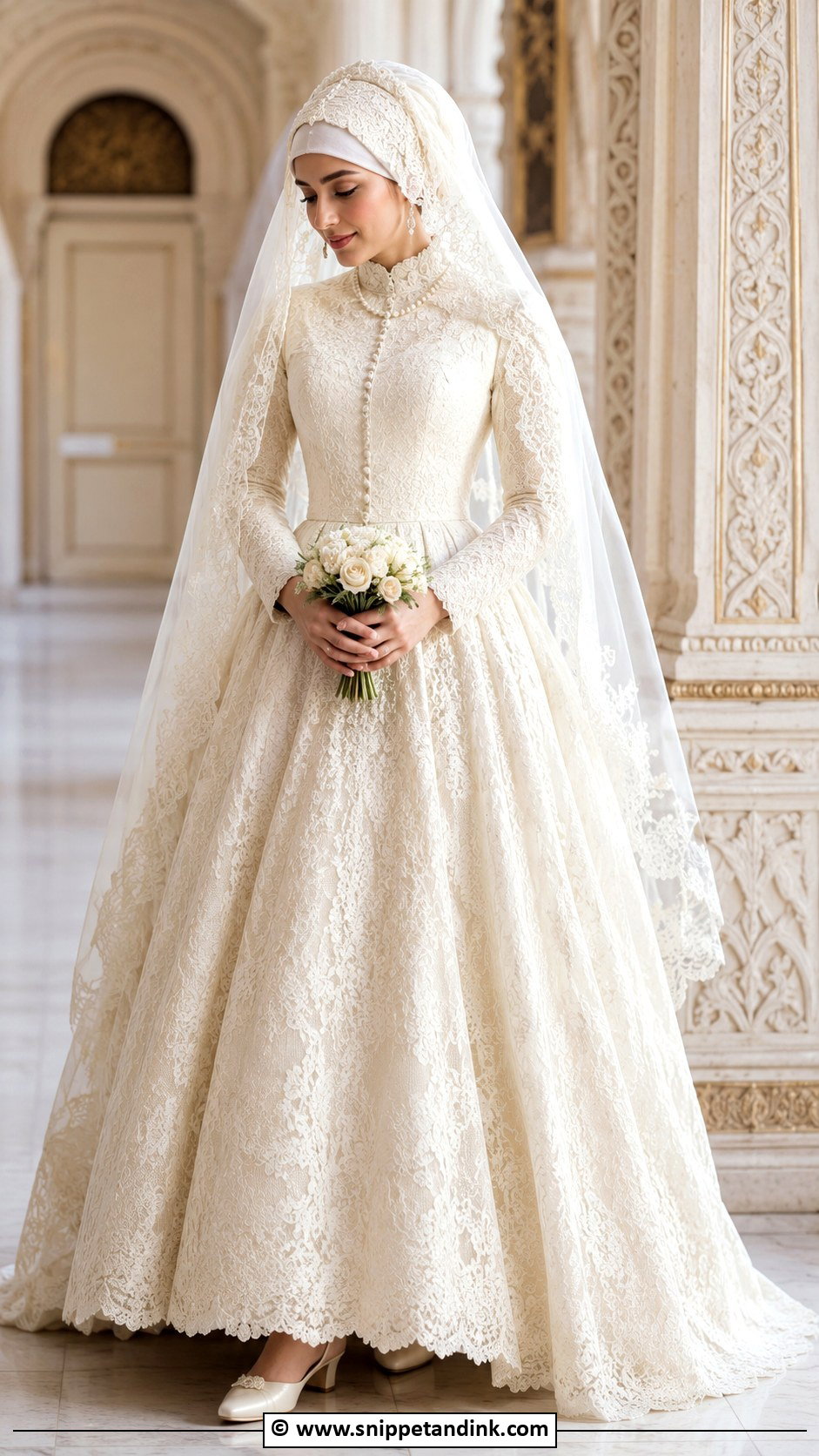 Vintage Muslimah Wedding Dress - Snippet and Ink - 30 Muslimah Wedding Dress Ideas